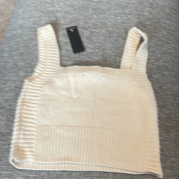 Lulu’s Knit to Mention Ivory Knit Cropped Sweater Tank Top - Picture 9 of 10